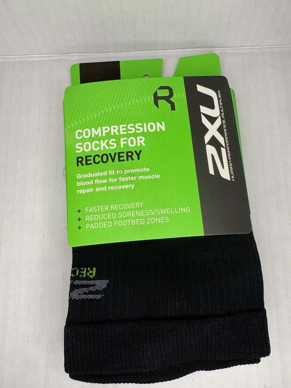 2XU Compression Socks for Recovery Size L1 Black Grey